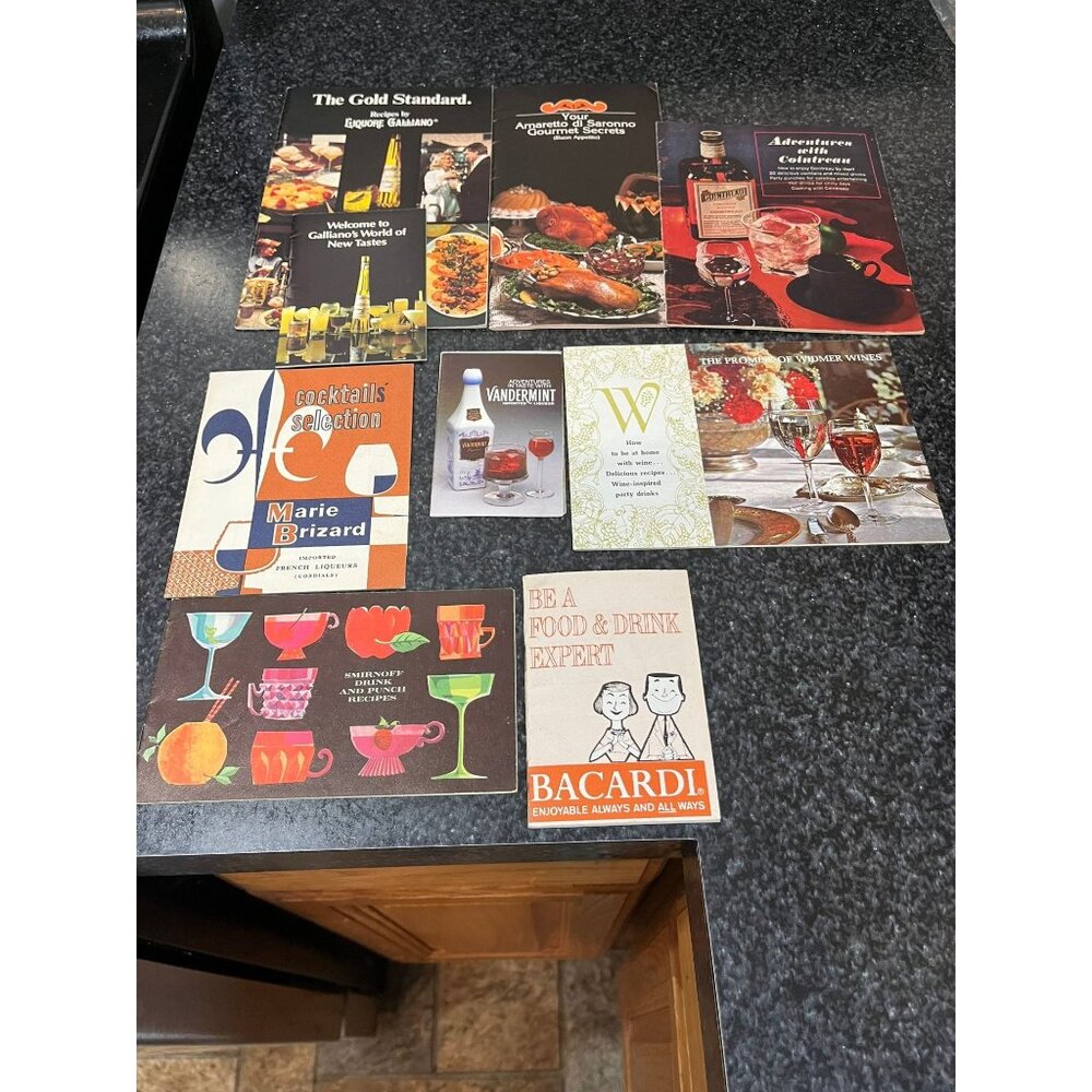 Vintage  Recipe Drink Mix Booklets Vandermint Bacardi